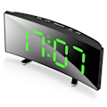 Miniatyrbild 2 av 5: LED Digital Väckarklocka Spegel Skrivbords Klocka med Snooze Väckarklocka Nattlampa Digital Väckarklocka Sovrum Stora Siffror