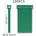 Pikkukuva 2 / 5: Uudelleenkäytettävät nippusiteet, 100 kpl pakkaus, kiinnitettävät nippusiteet, hihnat kuulokkeille, puhelimille, johtojen niputtamiseen (15 cm)