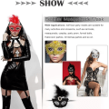 Miniatyrbilde 4 av 5: 4 deler kvinner maskerade masker, Mardi Gras halvmasker