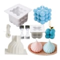 Miniatyrbillede 1 af 7: Lysforme stearinlys DIY silikoneform lysfremstilling lysvæge