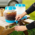 Miniatyrbild 4 av 5: Vattenbehållare: hopfällbar behållare, pip, stativ, 5,5 liter, blå/transparent (vikbar vattenbehållare)