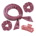 Miniatyrbild 2 av 2: Värmefri Curling Pannband Curl Ribbon med Hårclips lotus root powder