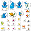 Miniatyrbild 2 av 5: Halkfria badkarsdekaler Dusch Ocean Elements-dekaler Tecknade dekaler för badkar och badkar
