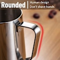 Miniatyrbillede 3 af 5: Mælkekande i rustfrit stål, Speyang Mælkekande i rustfrit stål, Mælkeskumningskande, Barista Mælkekande, Mælkekande i rustfrit stål
