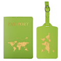 Miniatyrbilde 1 av 5: 2 stk. Passholder Bagasjelapp, Passholder og Sett for par Bryllupsfest Bryllupsreiser green