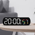 Miniatyrbild 2 av 5: Multifunktionell klocka Vardagsrum Väggklocka Hem Sängdekoration Digital elektronisk klocka Tyst klocka Temperatur och luftfuktighet Färgskärmklocka