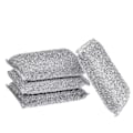 Miniatyrbild 1 av 7: Silverglanskudde 4-pack Disksvamp Scourge Lurex Sponge Idealisk för beläggning av kastruller, kastruller, keramikhällar