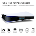 Miniatyrbild 6 av 6: PS5 Värd-HUB-konverterare USB Hög Hastighetstransmission Förlängning White