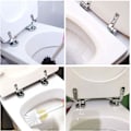 Pikkukuva 5 / 5: WC-istuimen saranakiinnikkeet, 2 kappaleen sarja WC-istuimen varaosasaranoita