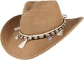 Halm Cowboyhatt för Kvinnor Solskydd Strandhatt