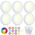 Miniatyrbilde 1 av 11: LED-spotlights 6 stk med 2 fjernkontroller RGB Design mange farger