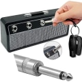 Miniatyrbillede 4 af 5: 4 stk. Lmell nøgleholder, vægmonteret guitarforstærker nøgleholder, inkluderer 4 guitarplug gaver