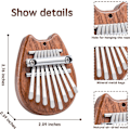 Miniatyrbillede 4 af 5: 2-delt mini 8-tangenters Kalimba tommelfingerklaver gave, egnet til at være