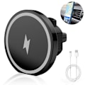 Miniatyrbillede 1 af 9: Trådløs biloplader MagSafe-kompatibel - Magnetisk trådløs oplader Bil Qi biltelefonholder - Kun kompatibel med Sense