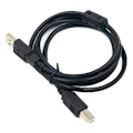 Pikkukuva 2 / 6: USB 2.0 -kaapeli, tyyppi A uros - tyyppi B uros, 1,5 m, tulostinkaapeli, musta