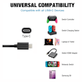 Miniatyrbild 5 av 5: För Nintendo Switch Laddare NS Power 5V 2,4A Snabbladdning Typ C Laddare 3 M Lång