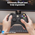 Miniatyrbillede 5 af 7: Trådløs controller kompatibel med Xbox 360 2.4GHZ Gamepad Joystick (Sort)