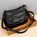 Miniatyrbild 1 av 10: Crossbody-väska i PU-läder Tygväska BRUN - hög kvalitet Black