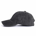 Miniatyrbild 2 av 3: Svart keps Vintage Distressed Jeans Washed Strapback svart