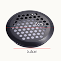 Miniatyrbilde 2 av 5: -53mm-5 stk. ventilasjonsgitter i rustfritt stål, svart rund netting