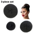 3-pack Damhårbulle Donut Shapers Knot Ring Bulle