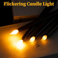Miniatyrbillede 3 af 6: LED-lys Stabel Lys Sort, Flammeløse Lys, Batteridrevne Lys, LED Lange Lys til Bord Jul Fødselsdagsfest Bryllup