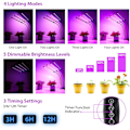 Miniatyrbild 3 av 5: Växtlampa / växtbelysning med 4 flexibla LED-lysrör 1-pack