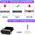 Miniatyrbillede 3 af 5: Type C støvprop, 6-pak aluminiumslegering USB C anti-støvprop til