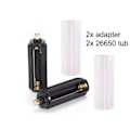 Miniatyrbillede 2 af 4: 2 stk. batteriadapter 3xAAA bliver 1x18650 eller 1x26650