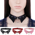 Miniatyrbilde 2 av 8: Lær Choker Punk Krage Dame Nagler Piggete Chokere A15