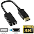 Miniatyrbillede 1 af 4: DP Han til HDMI displayport videoadapterkabel trippelskærmet høj kvalitet 1080p lyd