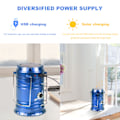 Miniatyrbillede 5 af 5: Solar campinglampe USB genopladelig lommelygte Bærbar nødlampesæt Blue