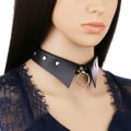 Miniatyrbilde 3 av 8: Lær Choker Punk Krage Dame Nagler Piggete Chokere A2