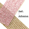 Miniatyrbillede 4 af 6: 24 rækker sølv strass diamantbånd dekobånd, perfekt Rose gold