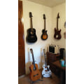 Miniatyrbild 5 av 5: Set med 4 Gitarrhängare Väggfäste Displayhållare Akustisk gitarr Ukulele Bas Mandolin Banjo Väggfästen Galgar Svart (4)