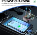 Pikkukuva 2 / 5: Bluetooth Auton FM-lähetin Bluetooth 5.0 Autotarvikkeet, Handsfree Auton Bluetooth, Bluetooth Autosoitinadapteri, 2 USB + Type C [4.8A + 18W PD]
