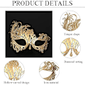 Miniatyrbild 3 av 5: Svart Fenix Venetians Mask, Metall Mask Maskerad Par Mask