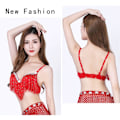 Miniatyrbillede 2 af 10: Mavedans BH Performance Top ROSE RED Rose red