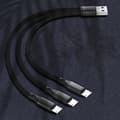 Miniatyrbillede 3 af 11: USB2.0 Type-A Han til 3 Micro USB Han Opladningsstik Opladningskabel Strøm 3 i 1
