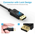 Pikkukuva 4 / 4: DP Uros HDMI-näyttöporttivideoadapterikaapeli kolminkertaisesti suojattu korkealaatuinen 1080p ääni