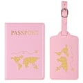 Miniatyrbilde 1 av 5: 2 stk. Passholder Bagasjelapp, Passholder og Sett for par Bryllupsfest Bryllupsreiser pink
