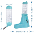 Miniatyrbilde 2 av 5: Hamstervannflaske med skål Vannflaske Bra for smådyr Gnagere 125 ml (blå) blue