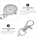 Miniatyrbillede 2 af 2: Quartz Lommeur Ur Clip Sølv Lomme Nøglering Ur