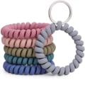 Miniatyrbild 1 av 6: 6ST Sträckbart Armband Armband Nyckelring Handled Nyckelring Armband, Spring Flexibel Spiral Handledsspole ? Armband Armband Nyckel