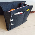 Miniatyrbilde 2 av 5: Oppbevaringsveske i filt for seng/sofa Mörkgrå