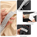 Miniatyrbild 5 av 6: 24 rader silver strass diamant band deco band, perfekt Silver