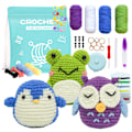 Miniatyrbild 1 av 7: Virka materialpaket set handgjord DIY stickad ullboll docka dekoration