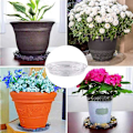 Miniatyrbild 3 av 5: 10 st transparenta växtfat för krukor, plastblomfat