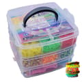 Loom Bands -setti 4 500 kpl kuminauhoja - Tee omia rannekoruja ja hahmoja, monivärinen