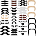 Miniatyrbild 1 av 7: Paket med 48 falska mustascher, självhäftande, för fester
